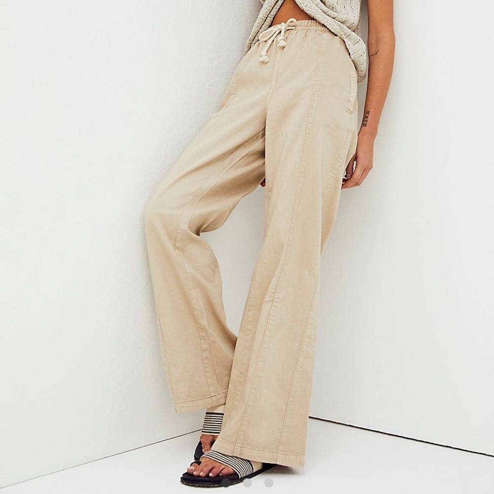 free people denim track pants